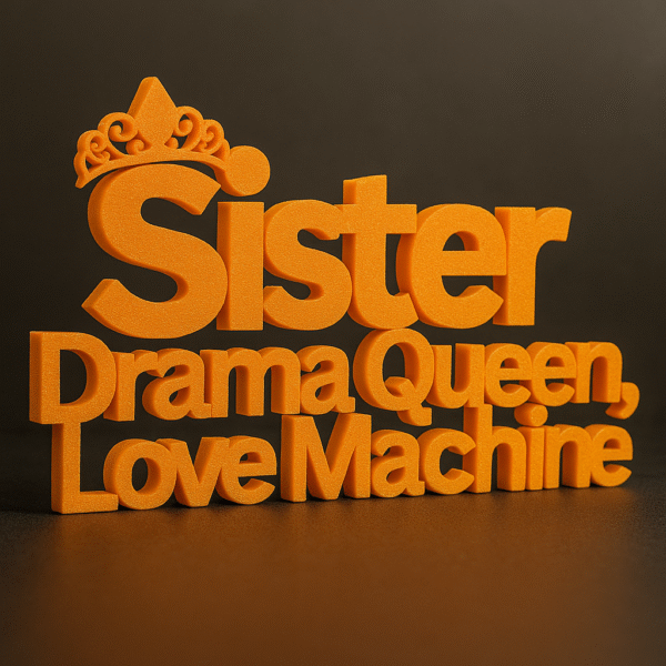 Sister Drama Queen Love Machine Gift for Sister