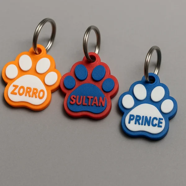 Paw Pet Name Tag