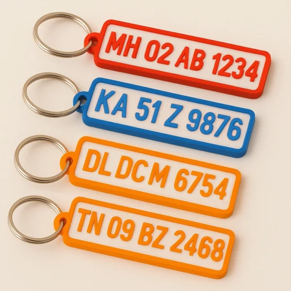 Number Plate Keychain Customizable